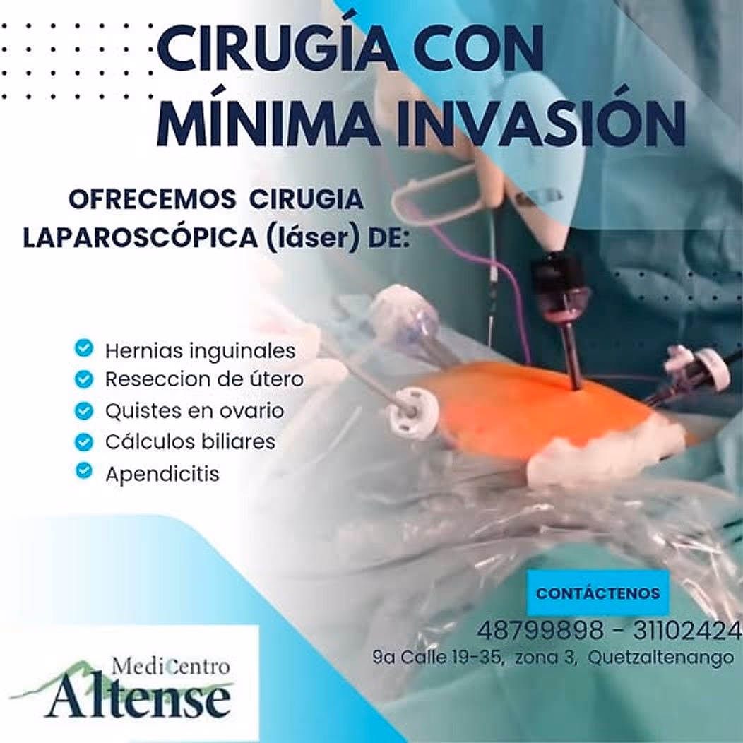 Procedimiento de cirugía laparoscópica en Medicentro Altense
